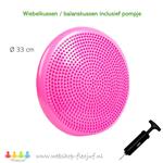 Balanskussen / wiebelkussen incl. pompje - Roze
