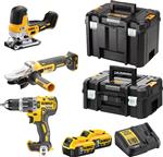 DeWALT DCK329P2T 18V Li-ion accu 3-delige combiset (2x 5.0Ah accu) in 2 TSTAK koffers