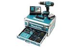 Makita Klopboor-schroemachine 18V  3.0Ah Li-On incl 2 accu's en 96-delige accessoires DHP453RFX2
