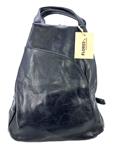 Rug- schoudertas 'The Triangle Bag' van Flores Lederwaren Navy