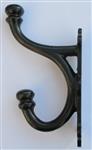 Kapstokhaak degelijk, groot en dik, gietijzer, zwart KH110