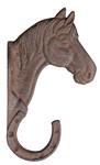 Kapstokhaak paard in hoefijzer, gietijzer LH144