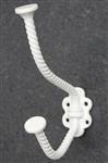 Kapstokhaak rope wit, gietijzer KH233