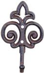 Kapstokhaak klassieke Franse lelie, gietijzer LH75OL
