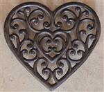 Onderzetter, treefje hart, gietijzer 6Y0379