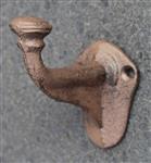 Kapstokhaak stomp, gietijzer, bruin  KH742