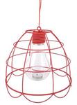 Hanglamp, lantaarn industrieel, rood, waxinelichthouder WL47R
