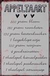 Tekstbord appeltaart recept 6Y1323
