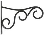 Wandhaak Middel 24,6 cm. Zwart BPH75