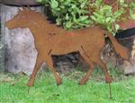 Tuinsteker paard, roestkleurig metaal, M   SP260