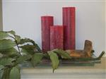 Krulkaarsen, Bika Kaarsen, set van 3, Bordeaux, Wijnrood 333111