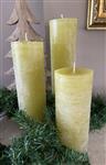 Krulkaarsen, Bika Kaarsen, set van 3, Olijf Greenery