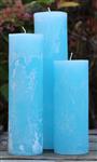 Krulkaarsen, Bika kaarsen, set van 3, turquoise (Blauw) 333115