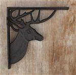 Plankdrager hert met gewei, 19,3 cm, gietijzer PD200