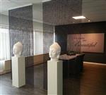 Witte Zuil op maat Johnson (Puuur) 40 x 40 x 100 cm / Mat / MDF