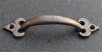 Handgreep Franse Lelie 12 cm. Antraciet, Gietijzer HG527