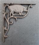 Plankdrager varken 20,8 cm., gietijzer 6Y3017