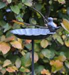 Tuinsteker vogelschaal, vogelbad bloem met vogel  VB302
