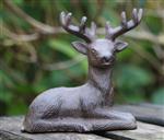 Hert met gewei, liggend, gietijzer TT199