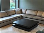 Velours hoekbank op maat 275cmx200cm