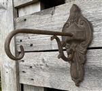 Wandhaak aged metal 25 cm. bruin WG325