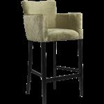 Barstoel met ruitjespatroon