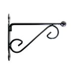 Wandhaak met sierknop, 20 cm, zwart, metaal BPH116