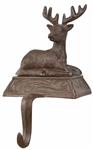 Stocking hanger hert met lange sierhaak, gietijzer XM82