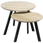 Eikenhouten salontafelset