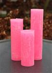 Krulkaarsen, Bika Kaarsen, set van 3, zuurstok roze 333108