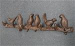 Kapstokhaak Vogels, 5 haken, Groot, Gietijzer LH243
