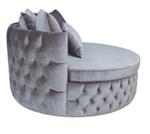 Ronde fauteuil met capitons 80cm