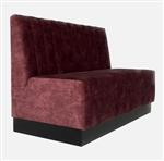 Wandbank met verticale banen 120cm