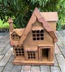 Huis, winkel, kerst, roestig metaal HM655