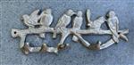 Kapstokhaak Vogels met 4 haken, Gietijzer KH1143