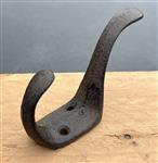 Kapstokhaak dubbele haak, robuust, gietijzer, donkerbruin KH738