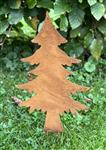 Tuinsteker kerstboom, spar, roestig metaal         SB207