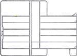 Paneelhek met poort en voerhek 2.40 x 2.20 mtr.