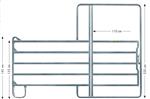 Pony paneelhek-5 met poort 2,40 x 2,20 mtr.