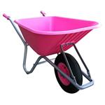 FORT bouw en tuin kruiwagen 100 liter, ROZE