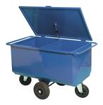 Metalen voederwagen 275 ltr, middenas, met deksel