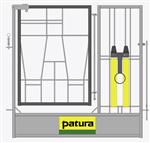 Deur gedeeld met scharnieren voor de Patura Kalverbox