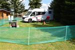 Afrasteringsnet voor tuin en camping 80 cm, 20 mtr met 11 palen