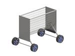 Verrijdbare schapenhooiruif 1,2 mtr met 4 wielen