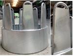 Ronde hooiruif 8 voerplaatsen met veiligheidsbeplating voor paarden