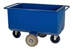 Metalen voerwagen 275 ltr met middenas, volle softwielen
