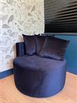 Ronde velours fauteuil 80cm