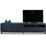 TV Dressoir op maat M met stalen frame 2 deuren met 1 lade en open vak