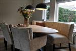 Moderne ovale eetkamerbank 160cm