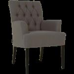 Eetkamerstoel met capitons en hoge rugleuning